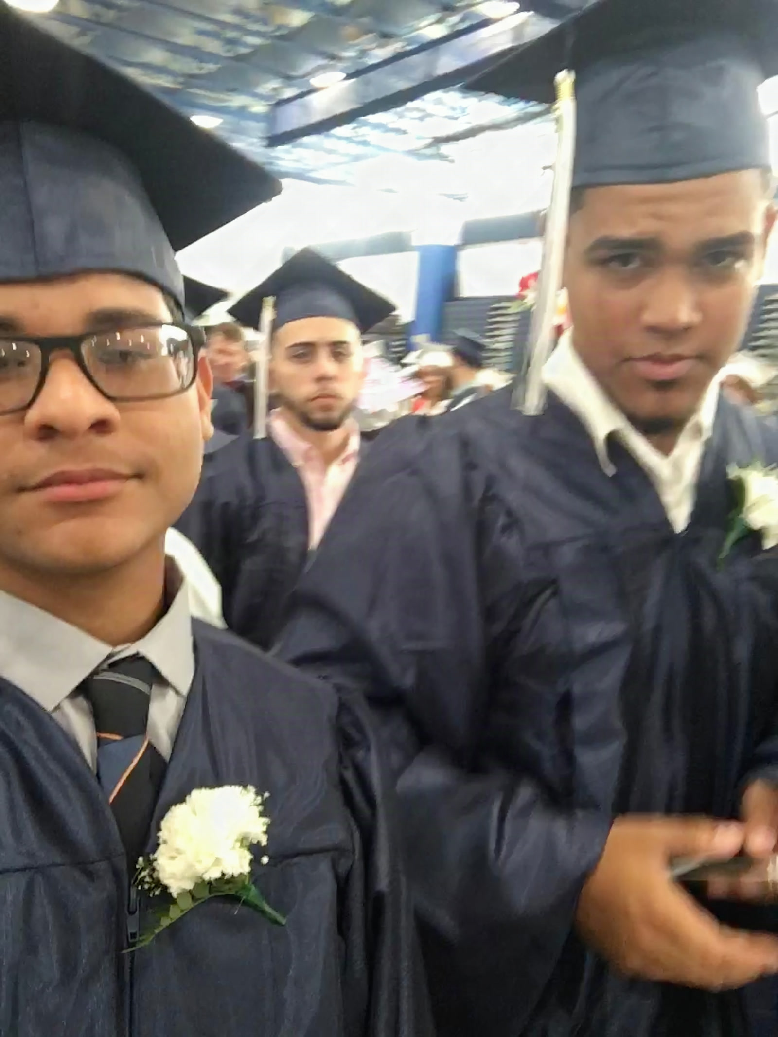 Amel Perez Cavallo in a cap and gown at graduation